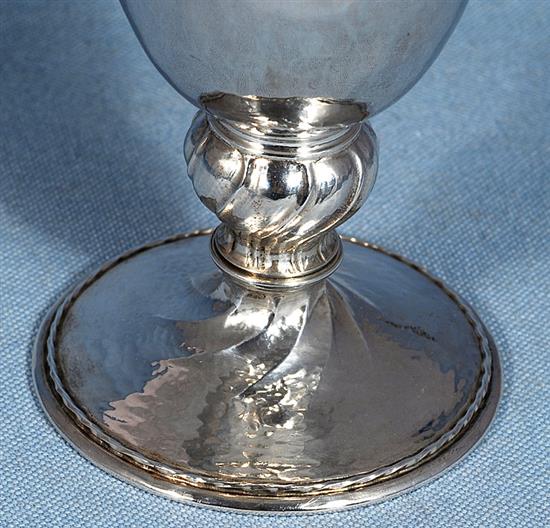 A George V Arts & Crafts silver goblet, by Omar Ramsden, Height 120 Weight 3.3oz/103grms